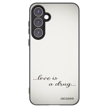 Picasee silikonowe czarne etui na Samsung Galaxy A55 5G A556B - Love is a drug