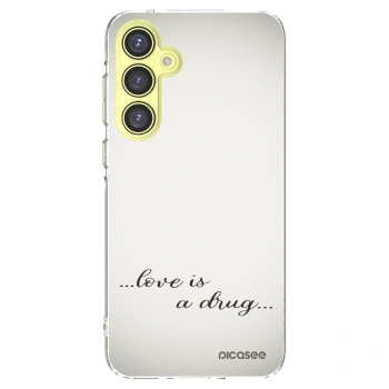 Picasee silikonowe przeźroczyste etui na Samsung Galaxy A35 5G A356B - Love is a drug