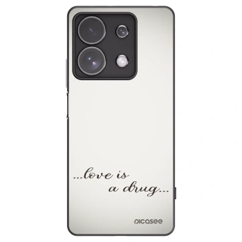 Picasee silikonowe czarne etui na Xiaomi Redmi Note 13 Pro 4G - Love is a drug