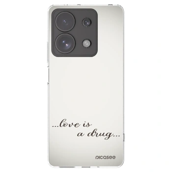 Picasee silikonowe przeźroczyste etui na Xiaomi Redmi Note 13 Pro 4G - Love is a drug