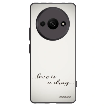 Picasee silikonowe czarne etui na Xiaomi Redmi A3 - Love is a drug