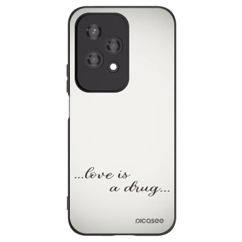 Picasee silikonowe czarne etui na Honor 200 Lite - Love is a drug