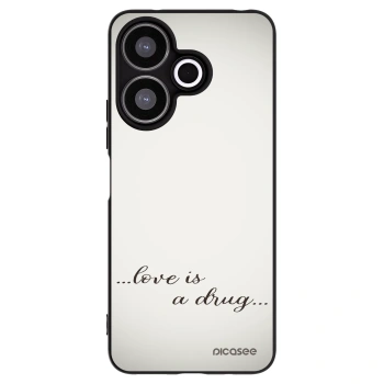 Picasee silikonowe czarne etui na Xiaomi Redmi 13 4G - Love is a drug