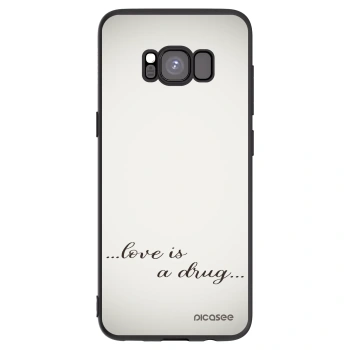 Picasee silikonowe czarne etui na Samsung Galaxy S8 G950F - Love is a drug