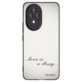 Picasee silikonowe czarne etui na Honor 200 Pro 5G - Love is a drug