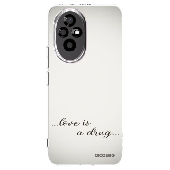 Picasee silikonowe przeźroczyste etui na Honor 200 Pro 5G - Love is a drug