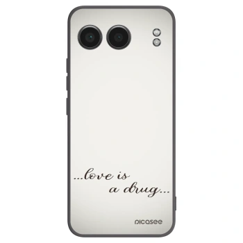 Picasee silikonowe czarne etui na OnePlus Nord 4 - Love is a drug