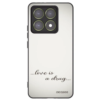 Picasee silikonowe czarne etui na Xiaomi 14T - Love is a drug