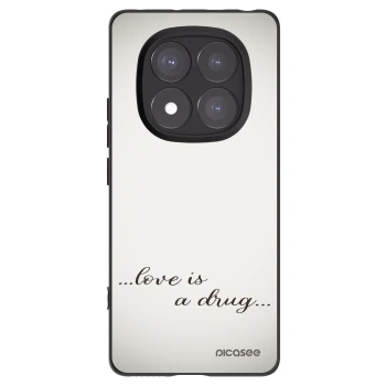 Picasee silikonowe czarne etui na Xiaomi Redmi Note 14 Pro 5G - Love is a drug