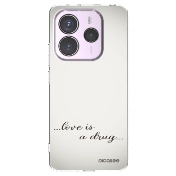 Picasee silikonowe przeźroczyste etui na Xiaomi Redmi Note 14 5G - Love is a drug