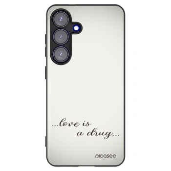 Picasee silikonowe czarne etui na Samsung Galaxy S25 5G - Love is a drug
