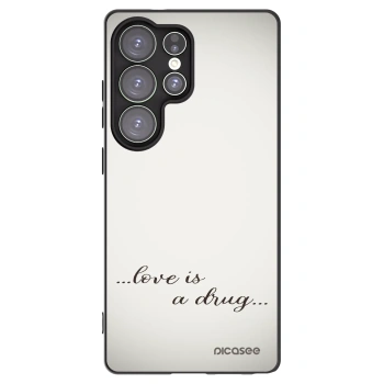 Picasee silikonowe czarne etui na Samsung Galaxy S25 Ultra 5G - Love is a drug
