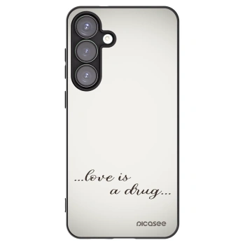 Picasee silikonowe czarne etui na Samsung Galaxy S25+ 5G - Love is a drug