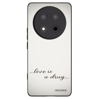 Picasee silikonowe czarne etui na Honor Magic7 Lite 5G - Love is a drug