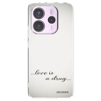 Picasee silikonowe przeźroczyste etui na Xiaomi Redmi Note 14 4G - Love is a drug