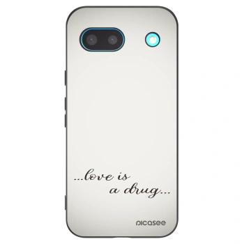 Picasee silikonowe czarne etui na Google Pixel 8a - Love is a drug
