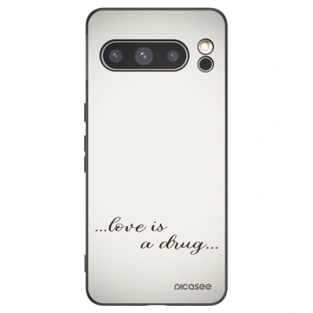 Picasee silikonowe czarne etui na Google Pixel 8 Pro - Love is a drug