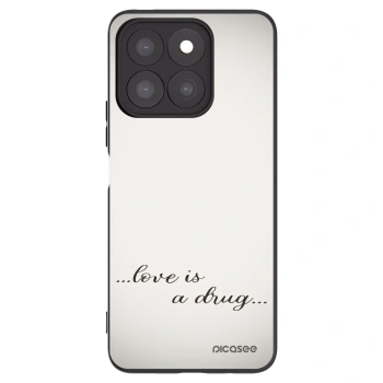 Picasee silikonowe czarne etui na Honor X8c - Love is a drug