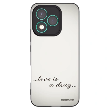 Picasee silikonowe czarne etui na Honor 400 Lite 5G - Love is a drug