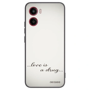 Picasee silikonowe czarne etui na Motorola Moto G05 - Love is a drug