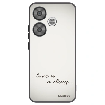 Picasee silikonowe czarne etui na Xiaomi Poco F6 - Love is a drug