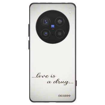 Picasee silikonowe czarne etui na Vivo X200 Pro - Love is a drug