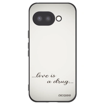 Picasee silikonowe czarne etui na Google Pixel 9a - Love is a drug
