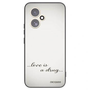 Picasee silikonowe czarne etui na Honor 400 5G - Love is a drug