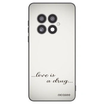 Picasee silikonowe czarne etui na OnePlus 13 5G - Love is a drug