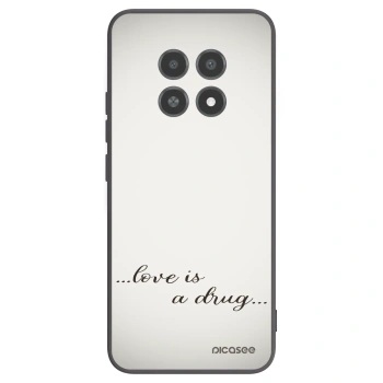 Picasee silikonowe czarne etui na Realme 12X - Love is a drug
