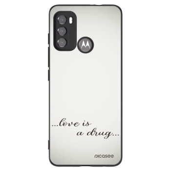 Picasee silikonowe czarne etui na Motorola Edge 60 5G - Love is a drug