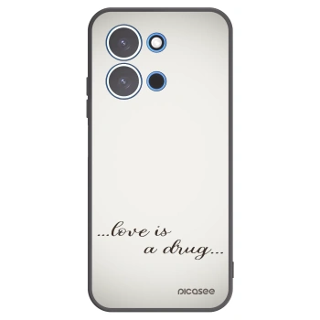 Picasee silikonowe czarne etui na Xiaomi Redmi 15C 4G - Love is a drug