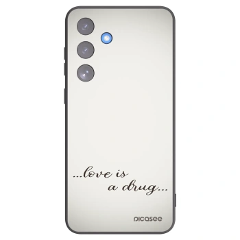 Picasee silikonowe czarne etui na Samsung Galaxy S25 FE 5G - Love is a drug