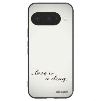 Picasee silikonowe czarne etui na Google Pixel 10 - Love is a drug