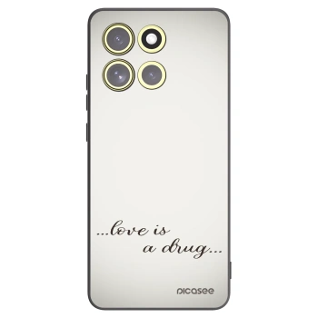 Picasee silikonowe czarne etui na Motorola Moto G86 Power 5G - Love is a drug