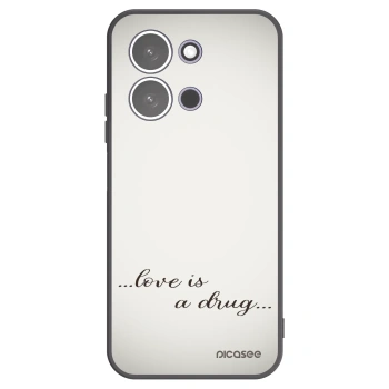 Picasee silikonowe czarne etui na Xiaomi Redmi 15C 5G - Love is a drug