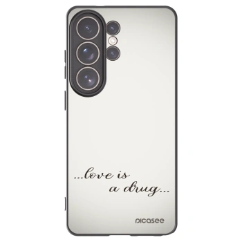 Picasee silikonowe czarne etui na Samsung Galaxy S26 Ultra - Love is a drug