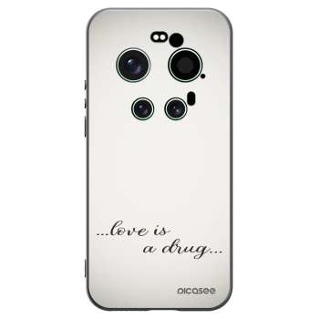 Picasee silikonowe czarne etui na Xiaomi 17 Ultra - Love is a drug