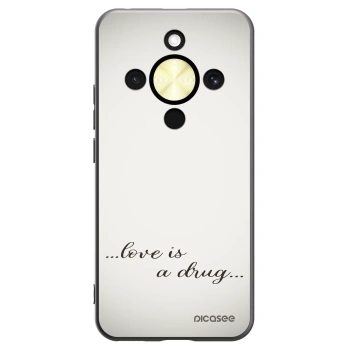 Picasee silikonowe czarne etui na Honor Magic8 Lite 5G - Love is a drug