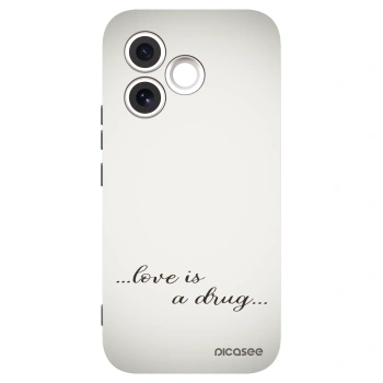Picasee silikonowe czarne etui na Honor 600 Lite - Love is a drug