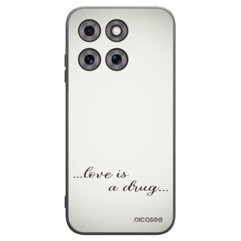 Picasee silikonowe czarne etui na Motorola Moto G77 - Love is a drug