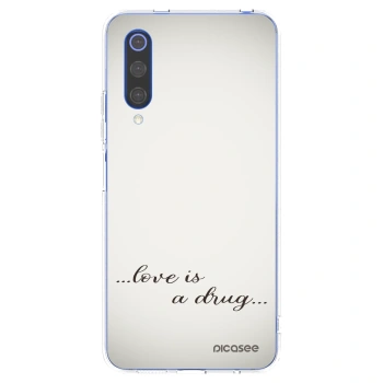 Picasee silikonowe przeźroczyste etui na Xiaomi Mi 9 SE - Love is a drug