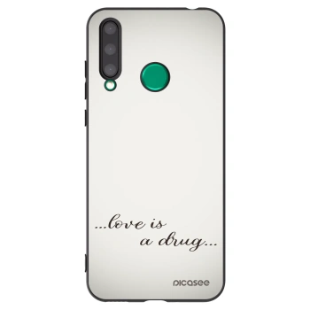 Picasee silikonowe czarne etui na Honor 20 Lite - Love is a drug