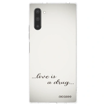Picasee silikonowe przeźroczyste etui na Samsung Galaxy Note 10 N970F - Love is a drug