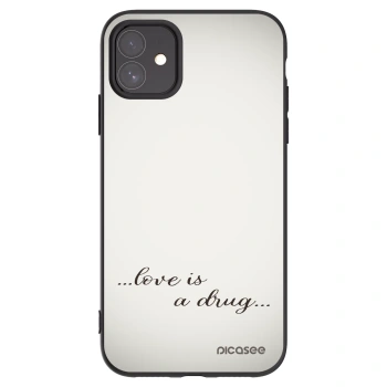 Picasee silikonowe czarne etui na Apple iPhone 11 - Love is a drug