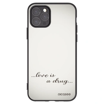 Picasee silikonowe czarne etui na Apple iPhone 11 Pro - Love is a drug