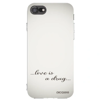 Picasee silikonowe przeźroczyste etui na Apple iPhone 8 - Love is a drug