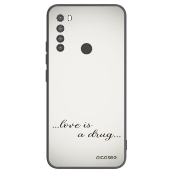 Picasee silikonowe czarne etui na Xiaomi Redmi Note 8 - Love is a drug