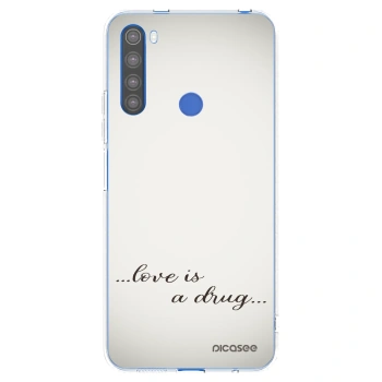 Picasee silikonowe przeźroczyste etui na Xiaomi Redmi Note 8T - Love is a drug
