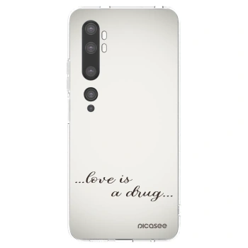 Picasee silikonowe przeźroczyste etui na Xiaomi Mi Note 10 (Pro) - Love is a drug